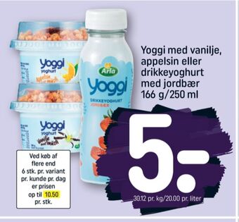 REMA 1000 Yoggi drikkeyoghurt jordbær tilbud