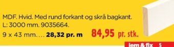 jem & fix Hornbæk forkantliste tilbud