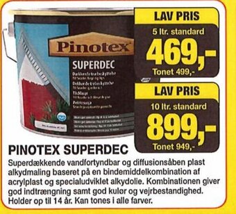 Farveland PINOTEX SUPERDEC tilbud