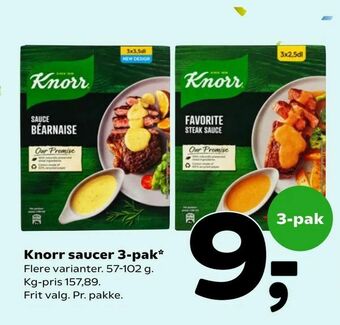 Coop 365 Knorr saucer 3-pak tilbud