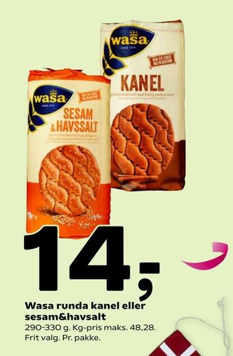 Wasa runda kanel eller sesam&havsalt