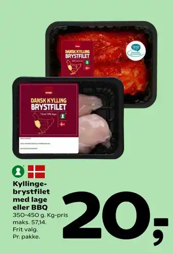Coop 365 Kyllingebrystfilet med lage eller BBQ tilbud