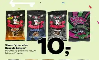 Coop 365 Sismofytter eller Dracula bolsjer tilbud