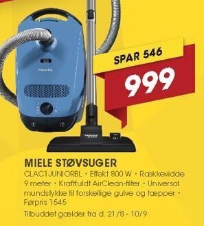 Punkt1 Miele støvsuger tilbud