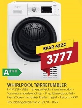 Punkt1 Whirlpool tørretumbler tilbud