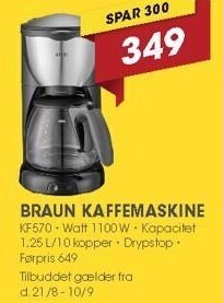 Braun kaffemaskine