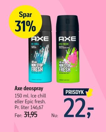 Axe deospray