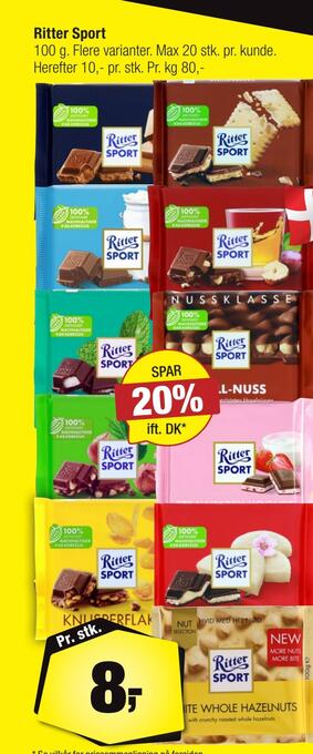 Calle Ritter sport tilbud