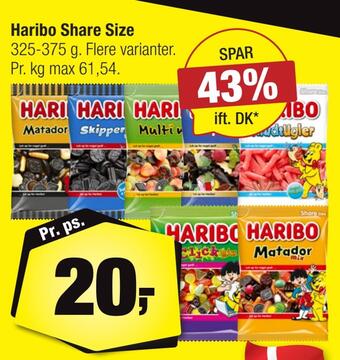 Calle Haribo share size tilbud