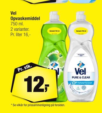 Calle Vel opvaskemiddel tilbud