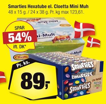 Calle Smarties hexatube el. cloetta mini muh tilbud