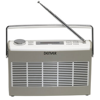 Denver dab-37 dab+ & fm-radio - retro design - grå *demo*