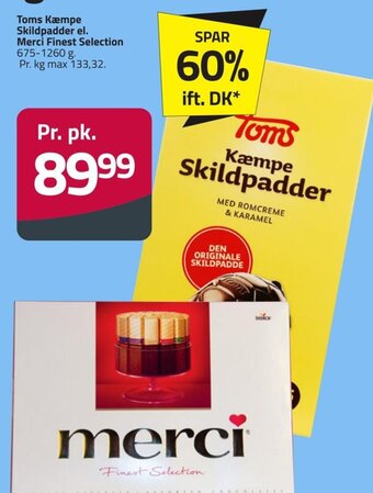 Fleggaard Toms Kæmpe Skildpadder el. Merci Finest Selection tilbud