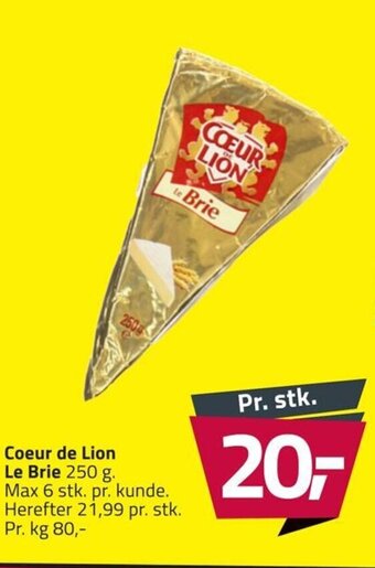 Fleggaard Coeur de Lion Le Brie 250 g tilbud
