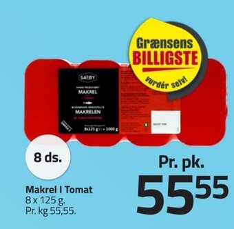 Fleggaard Makrel I Tomat 8x 125 g. tilbud