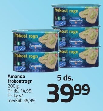Fleggaard Amanda frokostrogn 200 g. tilbud