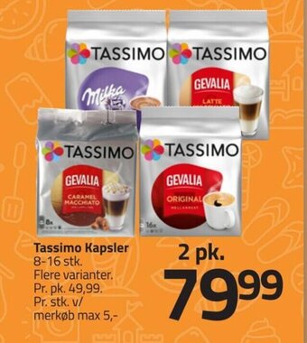 Fleggaard Tassimo Kapsler 8-16 stk. Flere varianter tilbud