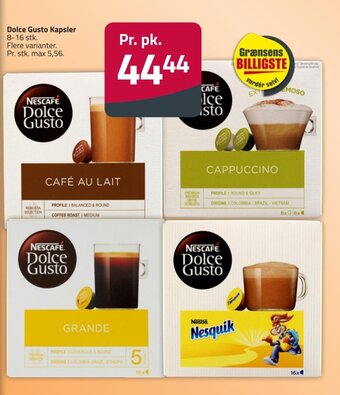 Fleggaard Dolce Gusto Kapsler 8-16 stk. Flere varianter. tilbud