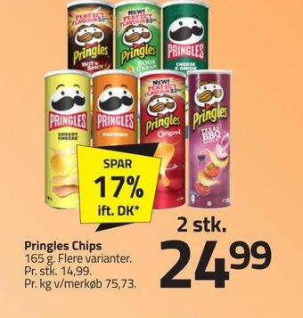 Fleggaard Pringles Chips 165 g. Flere varianter. tilbud