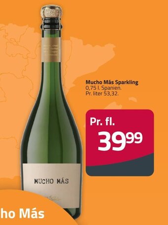 Fleggaard Mucho Más Sparkling 0,75 l. Spanien. tilbud