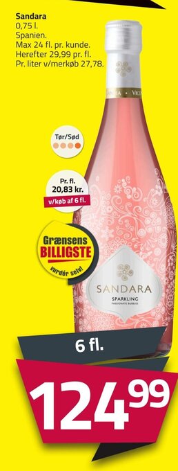 Fleggaard Sandara 0,75 L. Spanien. tilbud