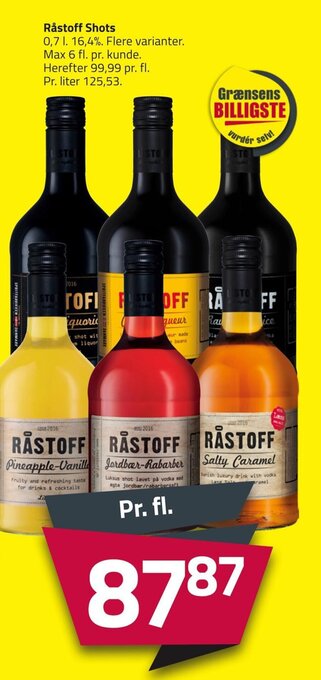 Fleggaard Råstoff Shots 0.7 L. tilbud