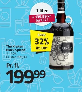 The Kraken Black Spiced 1L.