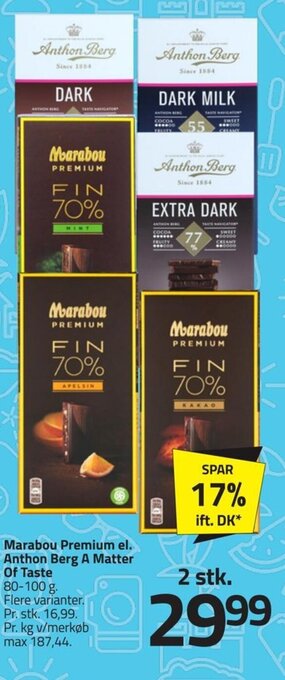 Fleggaard Marabou Premium el. Anthon Berg A Matter Of Taste tilbud