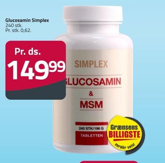 Fleggaard Glucosamin Simplex 240 stk. tilbud