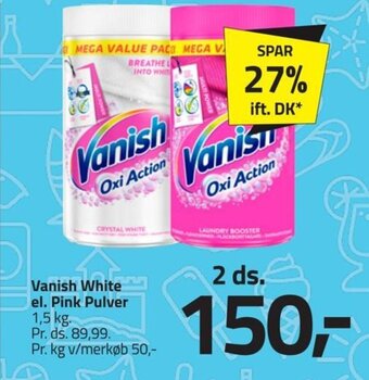Fleggaard Vanish White el. Pink Pulver 1,5 kg. tilbud