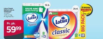 Fleggaard Lotus Classic Køkkenrulle el. Toiletpapir tilbud