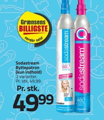 Fleggaard Sodastream Byttepatron (kun indhold) 2 varianter. tilbud