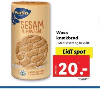 Lidl Wasa knækbrød tilbud