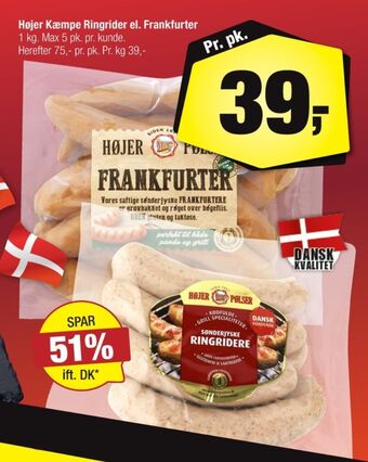 Calle Højer pølser frankfurter tilbud