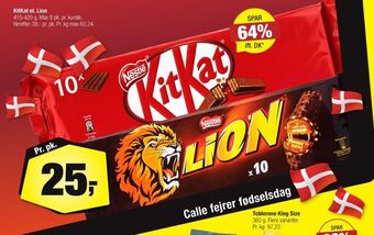 Calle Lion chokoladebar tilbud