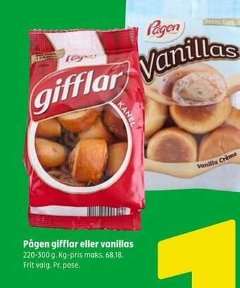 Coop 365 Pågen gifflar eller vanillas 220-300 g. tilbud