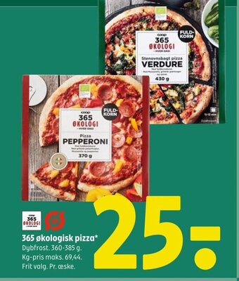 Coop 365 365 økologisk pizza tilbud