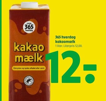 Coop 365 365 hverdag kakaomælk 1 liter. tilbud