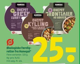 Coop 365 Økologiske færdig-retter fra Hanegal* tilbud