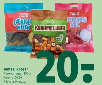 Coop 365 Toms slikpose* tilbud