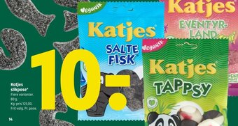 Coop 365 Katjes slikpose* Flere varianter. 80 g tilbud