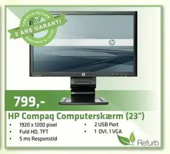 LabTech Data HP Compaq Computerskærm (23") tilbud