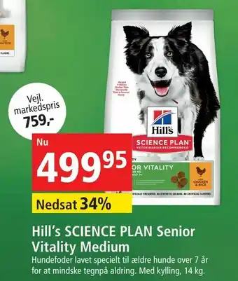 Maxi Zoo Hill's SCIENCE PLAN Senior Vitality Medium tilbud