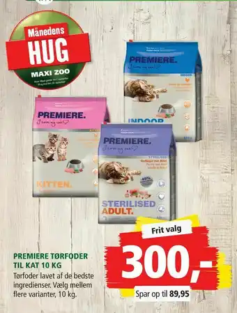 Maxi Zoo Premiere tørfoder til kat 10 kg tilbud