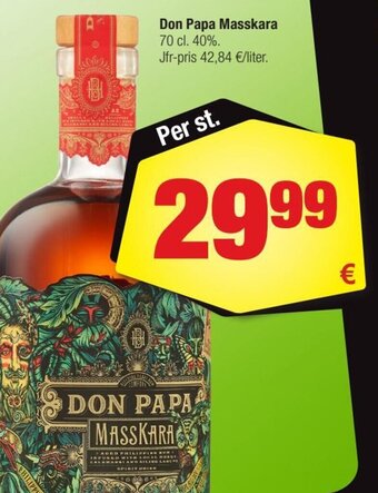 Calle Don Papa Masskara 70 cl. 40%. tilbud