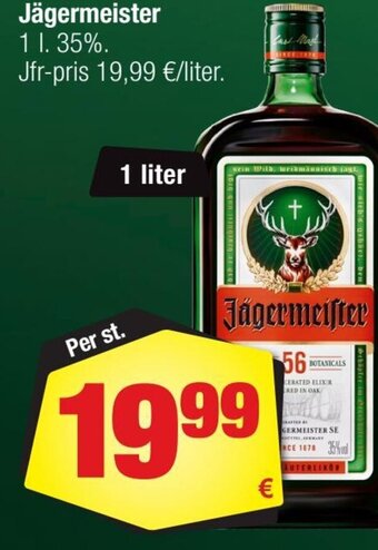 Calle Jägermeister 1 L. 35%. tilbud