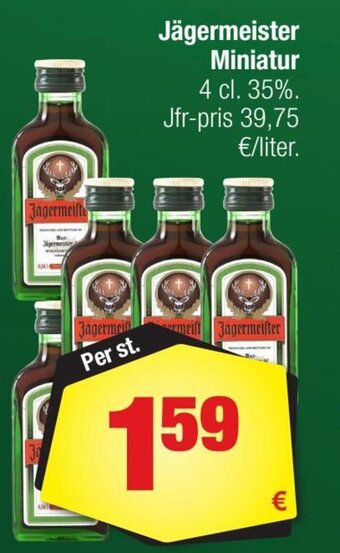 Calle Jägermeister Miniatur 4 cl. 35%. tilbud