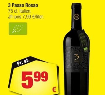 Calle 3 Passo Rosso 75 cl. Italien. tilbud