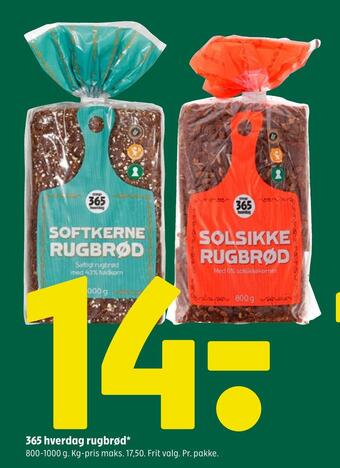Coop 365 365 hverdag rugbrød tilbud