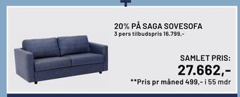 20% på saga sovesofa